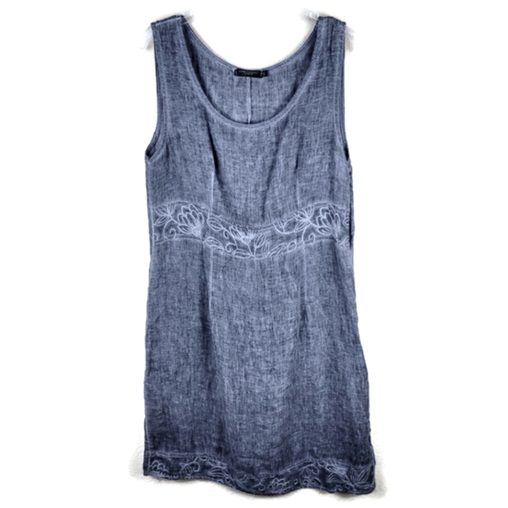 Lung O L’arno Linen Sleeveless Dress Italy size xs